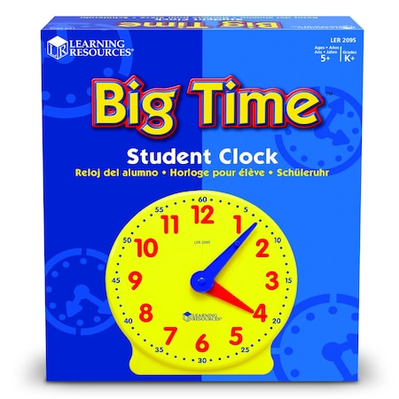 Learning Resources Big Time 12-Hour Student Learning Clock 2095